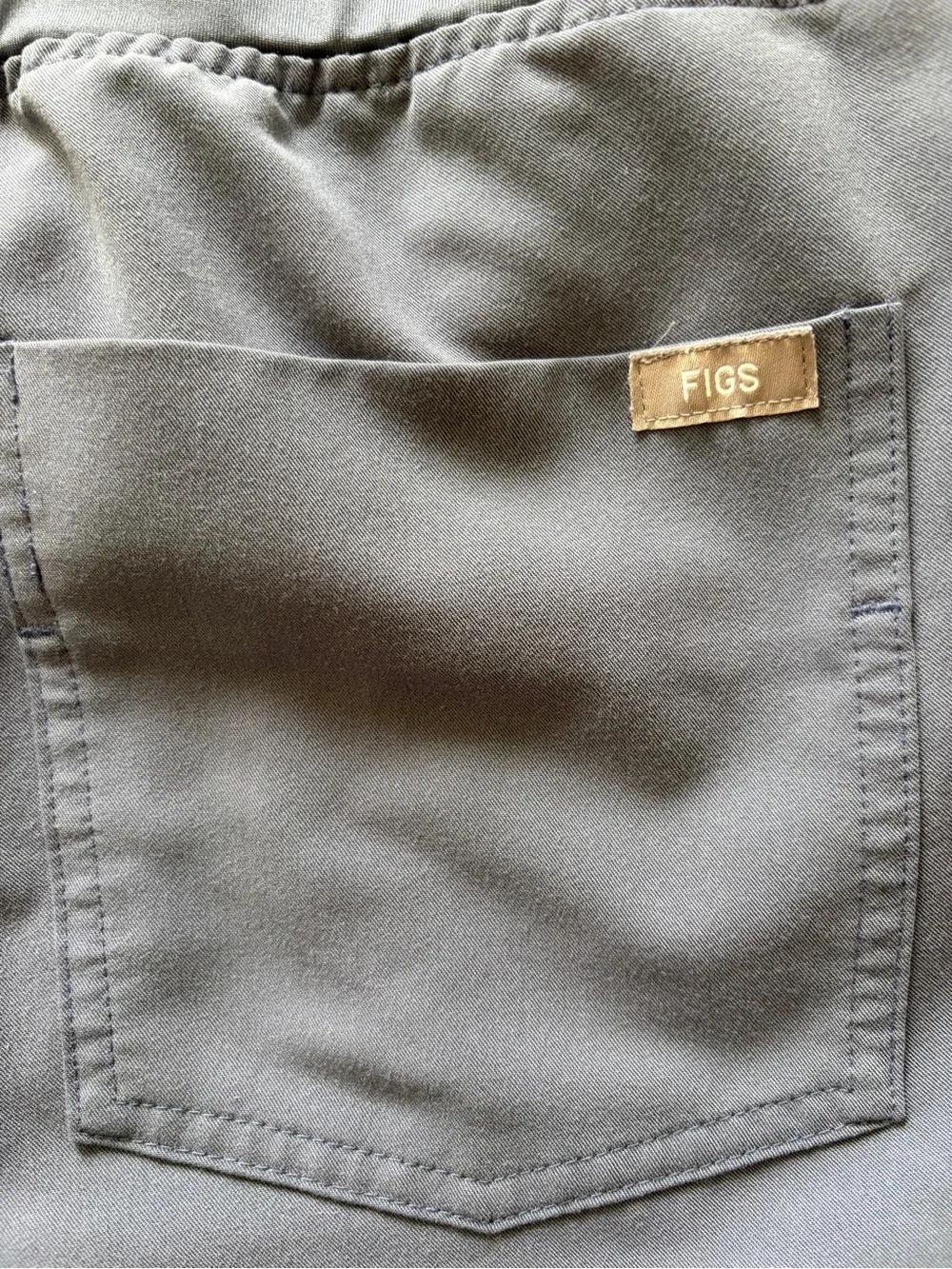 Figs high waisted Zamora Jogger Pants with Space Navy with Lime Drawcord